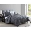 Blanca 5-Piece Grey Pleated Comforter Set, King -Comforters Sales blanca 5 piece grey pleated comforter set king