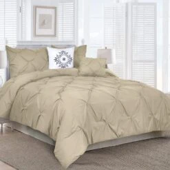 Blanca 5-Piece Taupe Comforter Set, King
