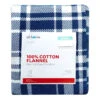 Blue Plaid Queen Flannel Sheet Set