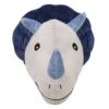 Blue Triceratops Plush Throw Pillow
