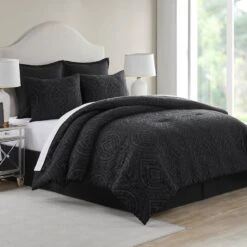 Cougar 6-Piece Black Comforter Set, King
