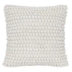 Crosby St Ivory Chindi Cotton Throw Pillow, 18"