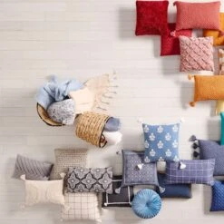 Crosby St Ivory Chindi Cotton Throw Pillow, 18" -Comforters Sales crosby st ivory chindi cotton throw pillow 18 4