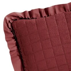 Crush 3Pc Quilt Burgundy King -Comforters Sales crush 3pc quilt burgundy king 3