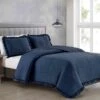 Crush 3Pc Quilt Navy King -Comforters Sales crush 3pc quilt navy king