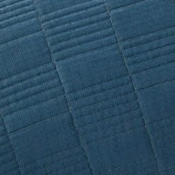Found & Fable 3-Piece Solid Blue Quilt Set, Full/Queen -Comforters Sales found fable 3 piece solid blue quilt set full queen 4