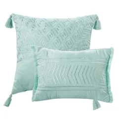 Found & Fable 5-Piece Blue Textured Comforter Set, King -Comforters Sales found fable 5 piece blue textured comforter set king 3