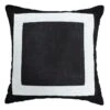 Frames Black Crewel Embroidered Throw Pillow, 18"