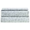 Glambition 3-Piece Grey Leopard Print Sheet Set, Twin XL