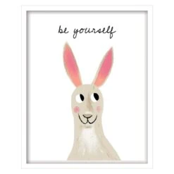 Glass Framed Be Yourself Print Wall Art, 17x21