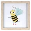Glass Framed Bee Print Wall Art, 12"