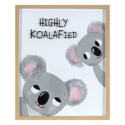 Glass Framed Highly Koalafied Print Wall Art, 16x20