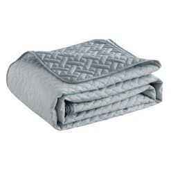 Grace Mitchell 3-Piece Grey Lattice Quilt Set, King 7 Grace Mitchell 3-Piece Grey Lattice Quilt Set, King -Comforters Sales grace mitchell 3 piece grey lattice quilt set king 1