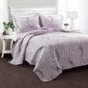 Grace Mitchell 3-Piece Lilac Bird Quilt Set, Full/Queen -Comforters Sales grace mitchell 3 piece lilac bird quilt set full queen