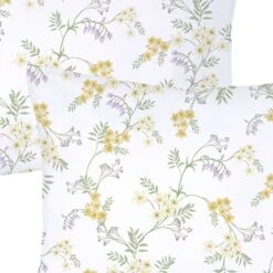 Grace Mitchell 8-Piece White & Purple Garden Floral Essential Comforter Set, King -Comforters Sales grace mitchell 8 piece white purple garden floral essential comforter set king 7