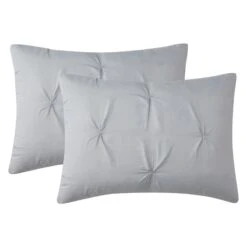 Grey Pinch Pleated Comforter Set, Full -Comforters Sales grey pinch pleated comforter set full 2