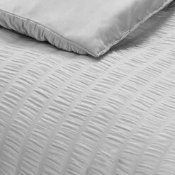 Harbor Mist Grey Seersucker Comforter Set, Full -Comforters Sales harbor mist grey seersucker comforter set full 3