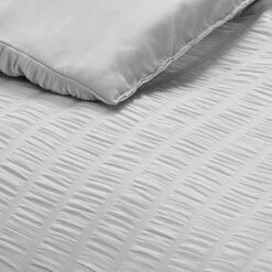 Harbor Mist Grey Seersucker Comforter Set, Twin -Comforters Sales harbor mist grey seersucker comforter set twin 3