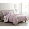 Holly 5-Piece Pink Ruched Comforter Set, Queen -Comforters Sales holly 5 piece pink ruched comforter set queen