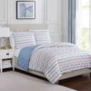 Honeybloom 3-Piece Imprint Striped Quilt Set, Full/Queen 2 Honeybloom 3-Piece Imprint Striped Quilt Set, Full/Queen -Comforters Sales honeybloom 3 piece imprint striped quilt set full queen