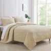 Honeybloom 3-Piece Neutral Textured Quilt Set, King 2 Honeybloom 3-Piece Neutral Textured Quilt Set, King -Comforters Sales honeybloom 3 piece neutral textured quilt set king