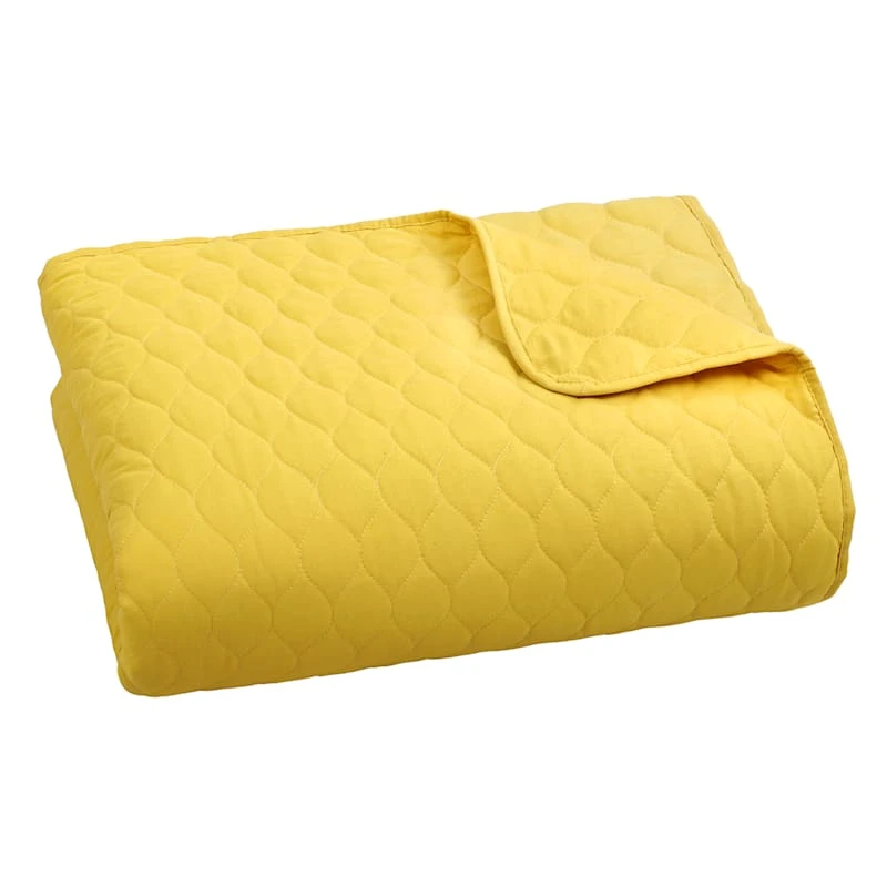 Honeybloom 3-Piece Yellow Quilt Set, King 4 Honeybloom 3-Piece Yellow Quilt Set, King - Image 2