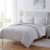 Laila Ali 3-Piece Jorah Grey Comforter Set, Full/Queen -Comforters Sales laila ali 3 piece jorah grey comforter set full queen