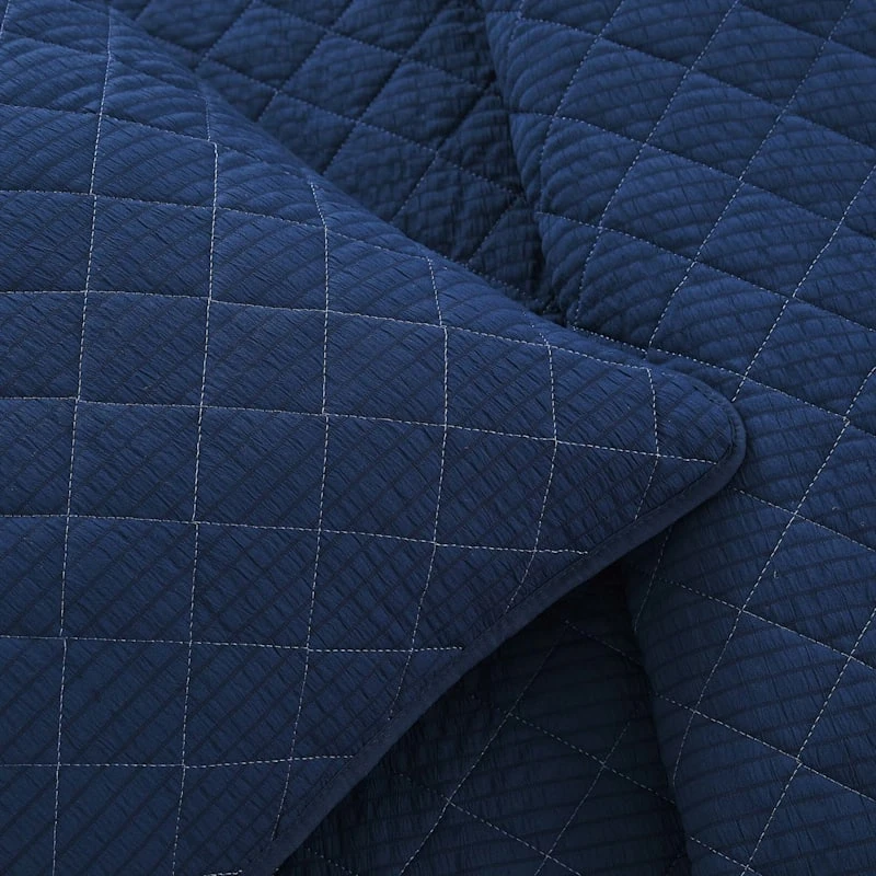 Marion 3-Piece Navy Quilt Set, King 6 Marion 3-Piece Navy Quilt Set, King - Image 4