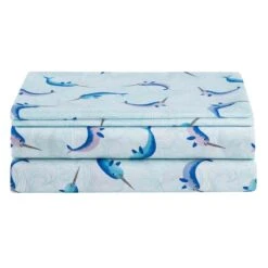 Narwhal Swim Sheet Set, Twin