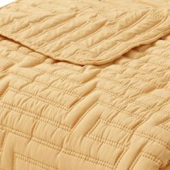 Path Geo Pinsonic Quilt King Yellow 10 Path Geo Pinsonic Quilt King Yellow -Comforters Sales path geo pinsonic quilt king yellow 3