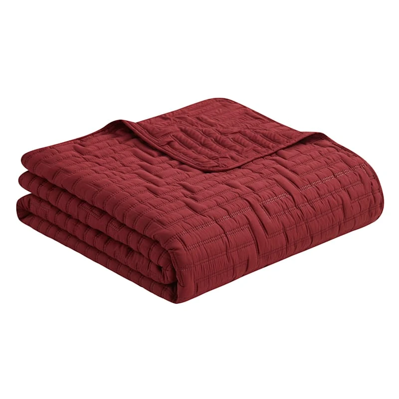 Path Geo Pinsonic Quilt Twin Red 4 Path Geo Pinsonic Quilt Twin Red - Image 2
