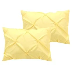 Pretty Pleats Yellow Comforter, Twin -Comforters Sales pretty pleats yellow comforter twin 2