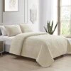 Providence Gold Solid Faux Cashmre 3Pc King Quilt Set