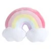 Rainbow & Clouds Plush Throw Pillow