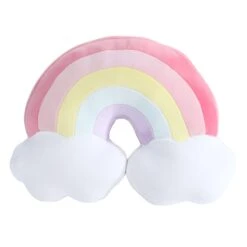 Rainbow & Clouds Plush Throw Pillow