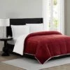 Red Sherpa Comforter, Full/Queen -Comforters Sales red sherpa comforter full queen