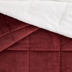 Red Sherpa Comforter, Full/Queen -Comforters Sales red sherpa comforter full queen 2