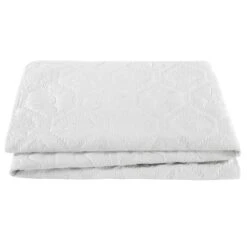 Shore White Kiing Embossed Quilt Set -Comforters Sales shore white kiing embossed quilt set 2