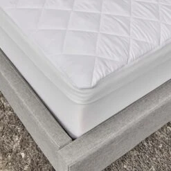 Soft Quilted Antimicrobial Waterproof Mattress Pad, Full -Comforters Sales soft quilted antimicrobial waterproof mattress pad full 2