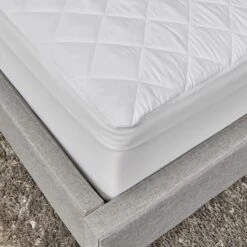 Soft Quilted Antimicrobial Waterproof Mattress Pad, Twin -Comforters Sales soft quilted antimicrobial waterproof mattress pad twin 2