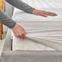 Soft Quilted Antimicrobial Waterproof Mattress Pad, Twin XL -Comforters Sales soft quilted antimicrobial waterproof mattress pad twin xl 3