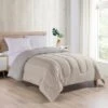 Solid Tan Reversible Comforter, Full/Queen -Comforters Sales solid tan reversible comforter full queen