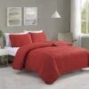 Stripe Red 3-Piece Full/Queen Quilt Set -Comforters Sales stripe red 3 piece full queen quilt set