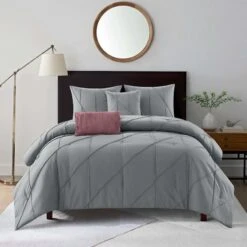 Thomasville 5-Piece Grey Comforter Set, Queen