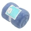 Tiny Dreamers Blue Plush Sherpa Throw Blanket, 50x60