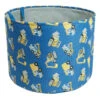 Tiny Dreamers Construction Blue Print Round Storage Bin, Small -Comforters Sales tiny dreamers construction blue print round storage bin small