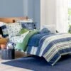 Tiny Dreamers Wallace Blue Striped Comforter, Twin