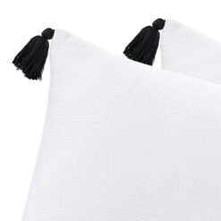 Tracey Boyd 5-Piece White Tassel Hem Comforter Set, Full/Queen -Comforters Sales tracey boyd 5 piece white tassel hem comforter set full queen 5
