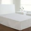 White Pleated Bed Skirt, Full
