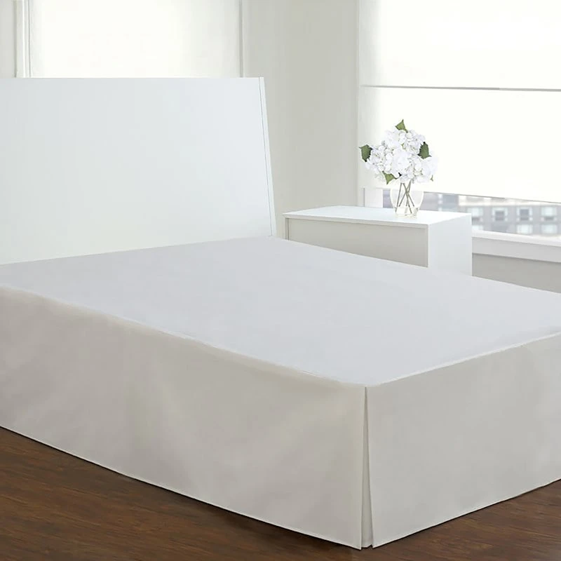 White Pleated Bed Skirt, Full 3 White Pleated Bed Skirt, Full